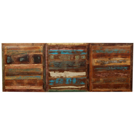 Table à manger Style Industriel en bois de récupération massif Multicolore 180 x 90 x 76 cm {attributes}