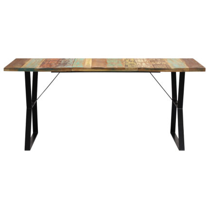 Table salle à manger Style Industriel en bois de récupération Multicolore 180 x 90 x 76 cm {attributes}