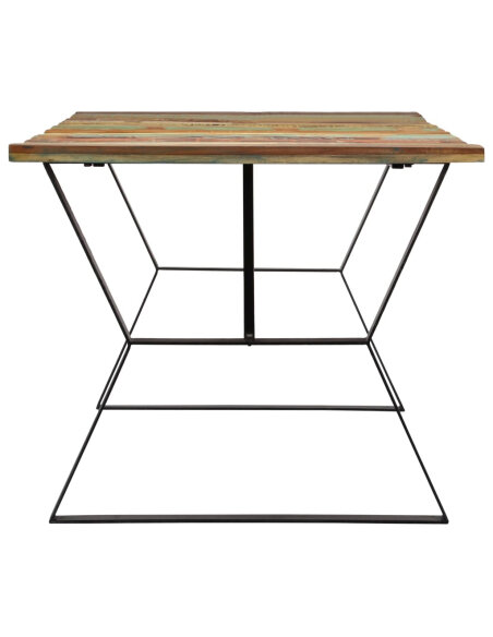 Table salle à manger Style Industriel en bois de récupération Multicolore 180 x 90 x 76 cm {attributes} Table salle à manger Style Industriel en bois de récupération Multicolore 180 x 90 x 76 cm {attributes}