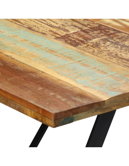 Table salle à manger Style Industriel en bois de récupération Multicolore 180 x 90 x 76 cm {attributes} Table salle à manger Style Industriel en bois de récupération Multicolore 180 x 90 x 76 cm {attributes}