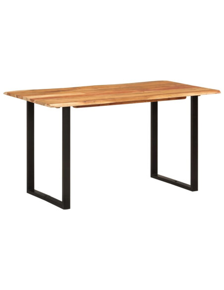 Table salle à manger Style Industriel en bois d'acacia 140 x 70 x 76 cm {attributes} Table salle à manger Style Industriel en bois d'acacia 140 x 70 x 76 cm {attributes}