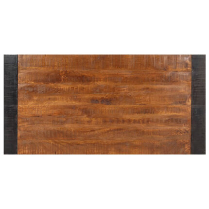 Table à manger Style Industriel en bois de manguier massif brut 140 x 70 x 76 cm {attributes}