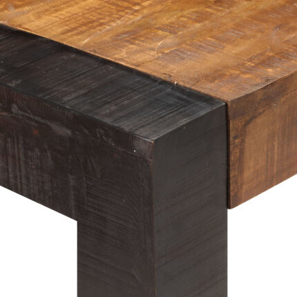 Table à manger Style Industriel en bois de manguier massif brut 140 x 70 x 76 cm {attributes}