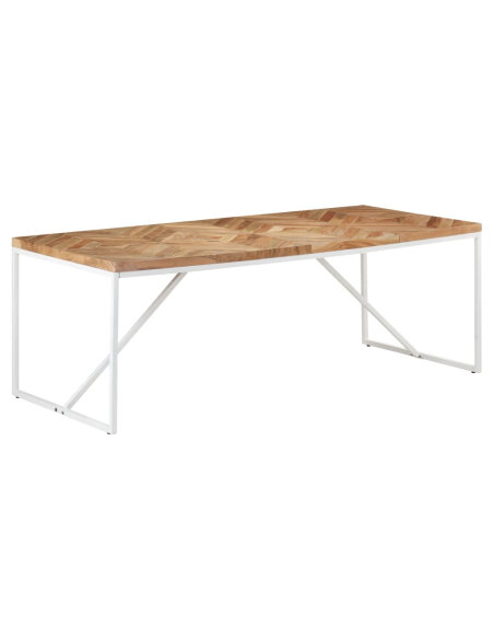 Table à manger Style Industriel en bois massif d'acacia et de manguier 200 x 90 x 76 cm {attributes}