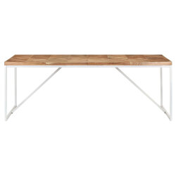 Table à manger Style Industriel en bois massif d'acacia et de manguier 200 x 90 x 76 cm {attributes} 2
