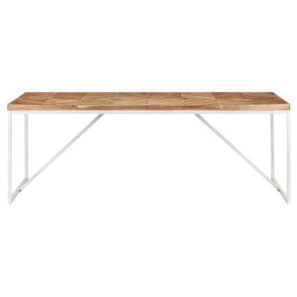 Table à manger Style Industriel en bois massif d'acacia et de manguier 200 x 90 x 76 cm {attributes}