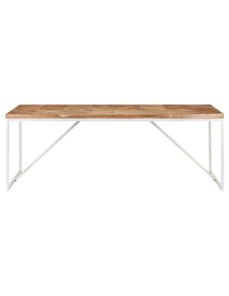 Table à manger Style Industriel en bois massif d'acacia et de manguier 200 x 90 x 76 cm {attributes}
