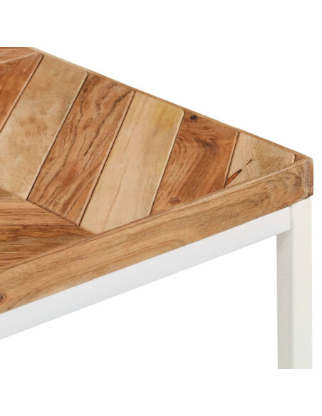 Table à manger Style Industriel en bois massif d'acacia et de manguier 200 x 90 x 76 cm {attributes}