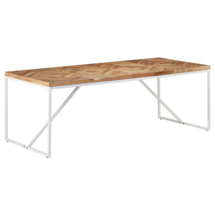 Table à manger Style Industriel en bois massif d'acacia et de manguier 200 x 90 x 76 cm {attributes}