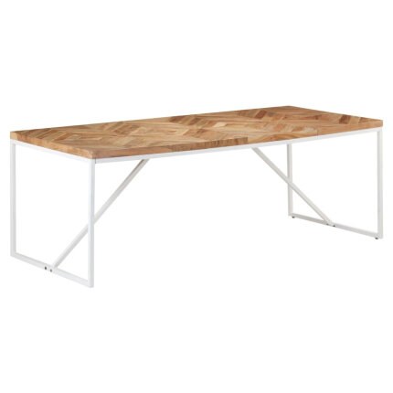 Table à manger Style Industriel en bois massif d'acacia et de manguier 200 x 90 x 76 cm {attributes}