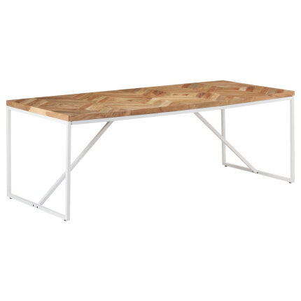 Table à manger Style Industriel en bois massif d'acacia et de manguier 200 x 90 x 76 cm {attributes}