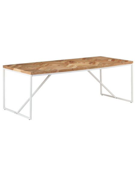 Table à manger Style Industriel en bois massif d'acacia et de manguier 200 x 90 x 76 cm {attributes}