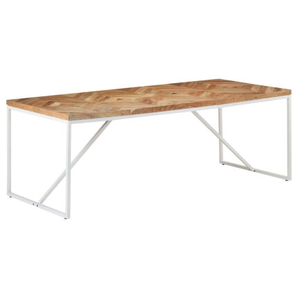 Table à manger Style Industriel en bois massif d'acacia et de manguier 200 x 90 x 76 cm {attributes}