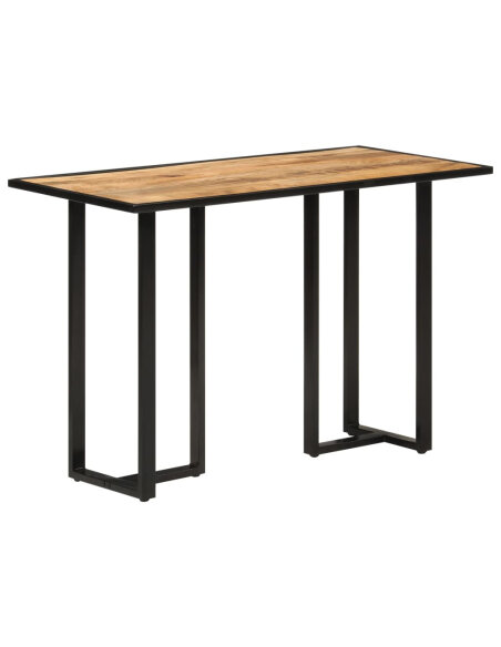 Table à manger Style Industriel en bois de manguier massif 110 x 55 x 75.5 cm {attributes} Table à manger Style Industriel en bois de manguier massif 110 x 55 x 75.5 cm {attributes}