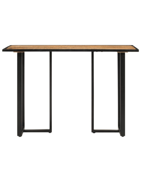 Table à manger Style Industriel en bois de manguier massif 110 x 55 x 75.5 cm {attributes} Table à manger Style Industriel en bois de manguier massif 110 x 55 x 75.5 cm {attributes}