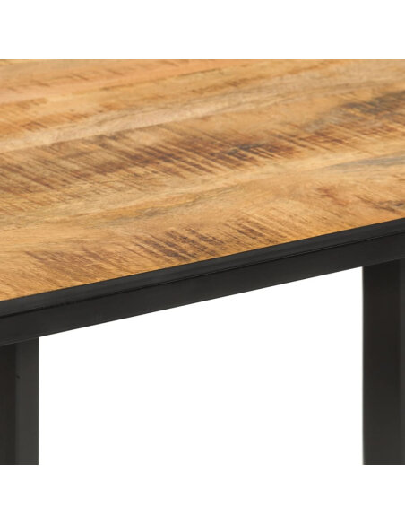 Table à manger Style Industriel en bois de manguier massif 110 x 55 x 75.5 cm {attributes} Table à manger Style Industriel en bois de manguier massif 110 x 55 x 75.5 cm {attributes}