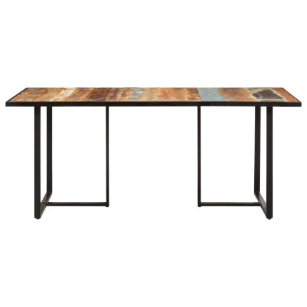 Table salle à manger Style Industriel en bois de récupération massif 180 x 90 x 76 cm {attributes}