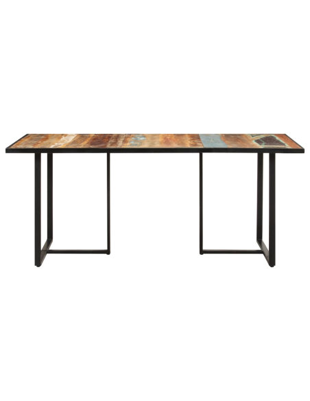 Table salle à manger Style Industriel en bois de récupération massif 180 x 90 x 76 cm {attributes} Table salle à manger Style Industriel en bois de récupération massif 180 x 90 x 76 cm {attributes}
