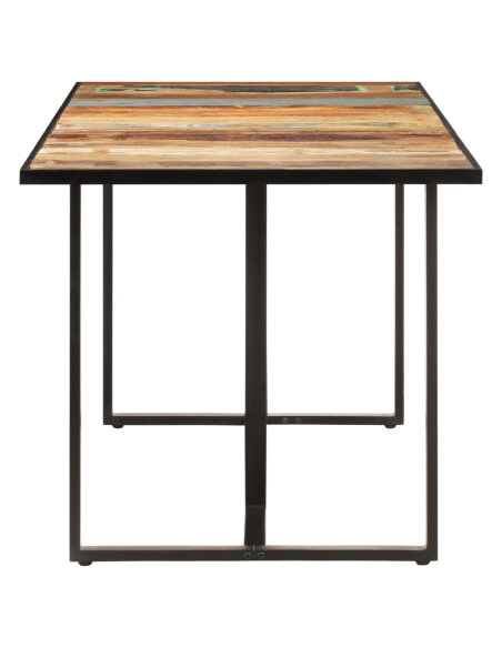 Table salle à manger Style Industriel en bois de récupération massif 180 x 90 x 76 cm {attributes} Table salle à manger Style Industriel en bois de récupération massif 180 x 90 x 76 cm {attributes}