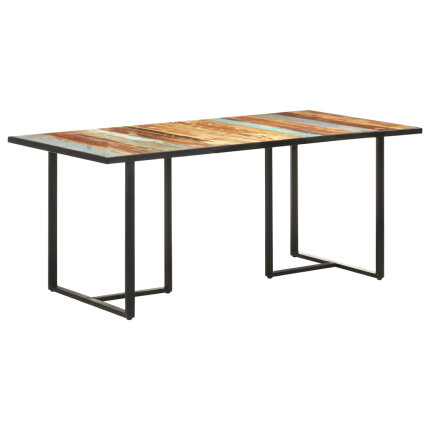 Table salle à manger Style Industriel en bois de récupération massif 180 x 90 x 76 cm {attributes}