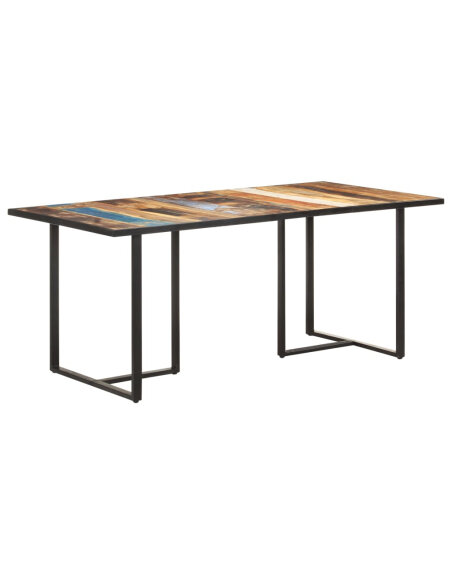 Table salle à manger Style Industriel en bois de récupération massif 180 x 90 x 76 cm {attributes} Table salle à manger Style Industriel en bois de récupération massif 180 x 90 x 76 cm {attributes}