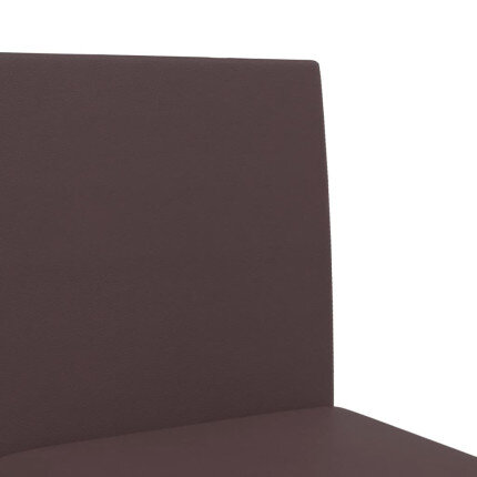 Chaise de bar campagne / chic en lot de 2 en bois massif d'hévéa et similicuir Brun  {attributes}