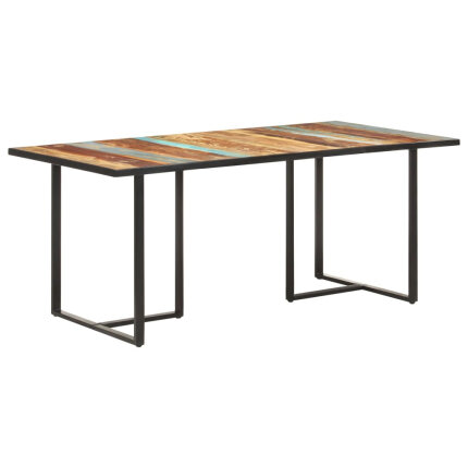 Table salle à manger Style Industriel en bois de récupération massif 180 x 90 x 76 cm {attributes}