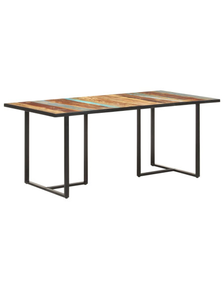Table salle à manger Style Industriel en bois de récupération massif 180 x 90 x 76 cm {attributes} Table salle à manger Style Industriel en bois de récupération massif 180 x 90 x 76 cm {attributes}