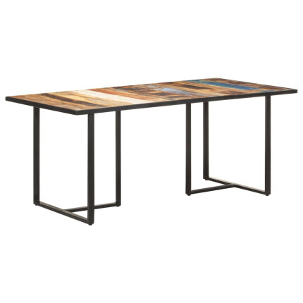 Table salle à manger Style Industriel en bois de récupération massif 180 x 90 x 76 cm {attributes}