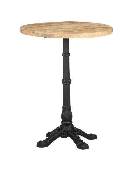 Table de bistro Vintage / Rétro en bois de manguier brut  Ø60x76 cm {attributes} Table de bistro Vintage / Rétro en bois de manguier brut  Ø60x76 cm {attributes}