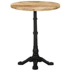 Table de bistro Vintage / Rétro en bois de manguier brut  Ø60x76 cm {attributes} 2
