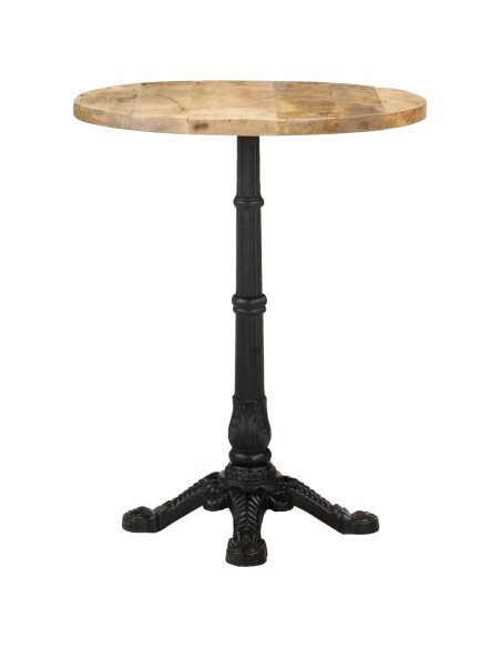 Table de bistro Vintage / Rétro en bois de manguier brut  Ø60x76 cm {attributes} Table de bistro Vintage / Rétro en bois de manguier brut  Ø60x76 cm {attributes}