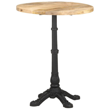 Table de bistro Vintage / Rétro en bois de manguier brut  Ø60x76 cm {attributes}
