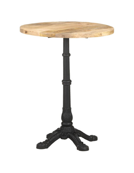 Table de bistro Vintage / Rétro en bois de manguier brut  Ø60x76 cm {attributes} Table de bistro Vintage / Rétro en bois de manguier brut  Ø60x76 cm {attributes}