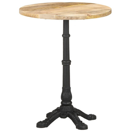 Table de bistro Vintage / Rétro en bois de manguier brut  Ø60x76 cm {attributes}