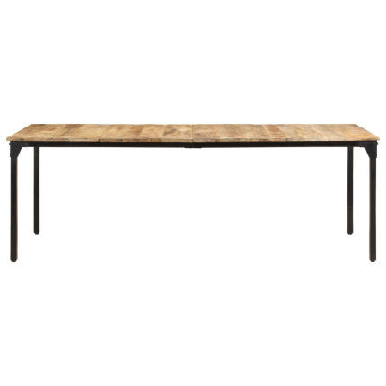Table salle à manger Style Industriel en bois de manguier brut 220 x 100 x 76 cm {attributes}