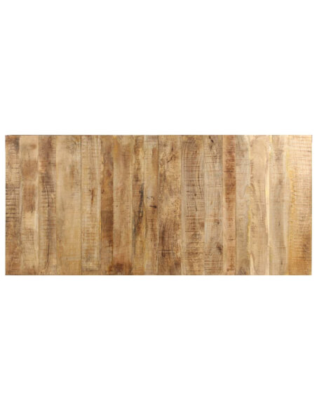 Table salle à manger Style Industriel en bois de manguier brut 220 x 100 x 76 cm {attributes} Table salle à manger Style Industriel en bois de manguier brut 220 x 100 x 76 cm {attributes}