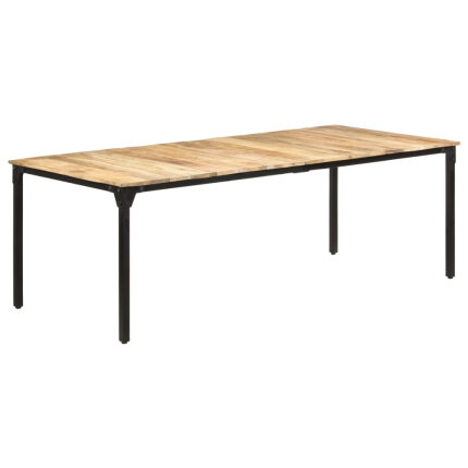 Table salle à manger Style Industriel en bois de manguier brut 220 x 100 x 76 cm {attributes}