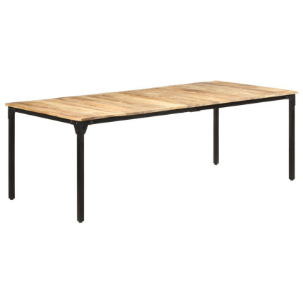 Table salle à manger Style Industriel en bois de manguier brut 220 x 100 x 76 cm {attributes}