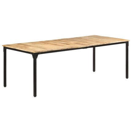Table salle à manger Style Industriel en bois de manguier brut 220 x 100 x 76 cm {attributes}