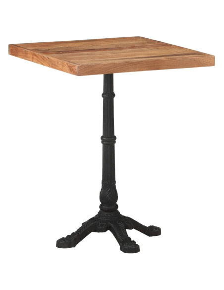 Table de bistro Vintage / Rétro en bois d'acacia massif 60x60x76 cme {attributes} Table de bistro Vintage / Rétro en bois d'acacia massif 60x60x76 cme {attributes}