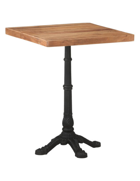 Table de bistro Vintage / Rétro en bois d'acacia massif 60x60x76 cme {attributes} Table de bistro Vintage / Rétro en bois d'acacia massif 60x60x76 cme {attributes}
