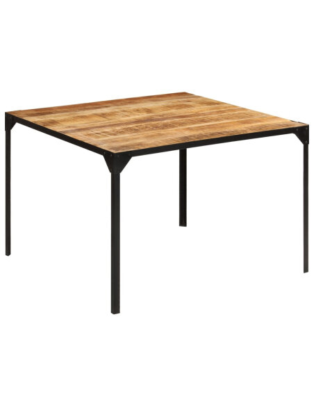 Table à manger Style Industriel en bois de manguier massif 110 x 110 x 76 cm {attributes}