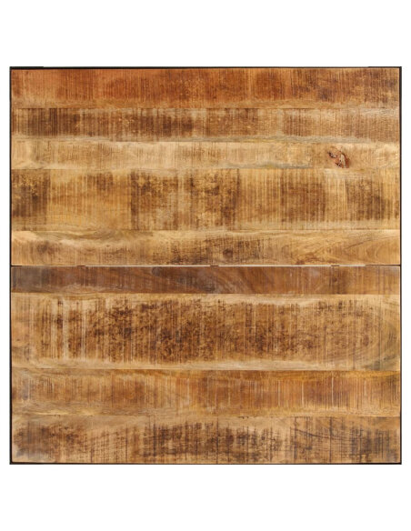Table à manger Style Industriel en bois de manguier massif 110 x 110 x 76 cm {attributes}