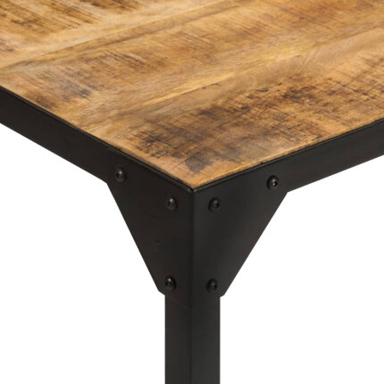 Table à manger Style Industriel en bois de manguier massif 110 x 110 x 76 cm {attributes}