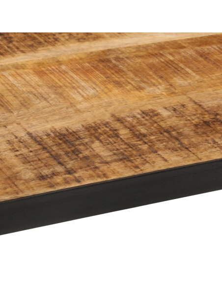 Table à manger Style Industriel en bois de manguier massif 110 x 110 x 76 cm {attributes}