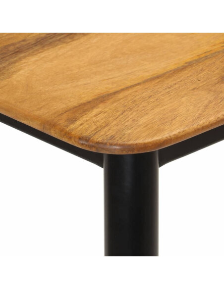 Table de salle à manger Style Scandinave en bois de manguier massif et fer 112 x 52 x 76 cm {attributes}