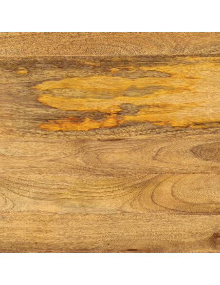 Table de salle à manger Style Scandinave en bois de manguier massif et fer 112 x 52 x 76 cm {attributes}