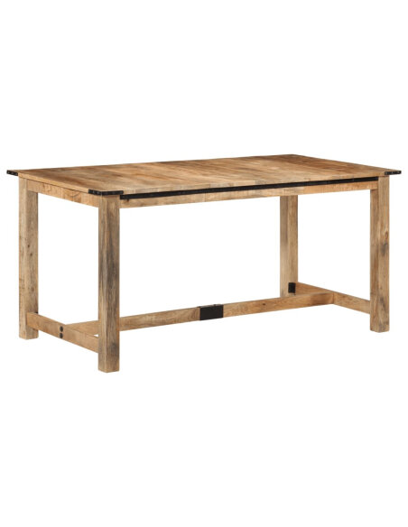 Table à manger style Industriel / Bohème en bois de manguier massif 160x80x75 cm {attributes} Table à manger style Industriel / Bohème en bois de manguier massif 160x80x75 cm {attributes}