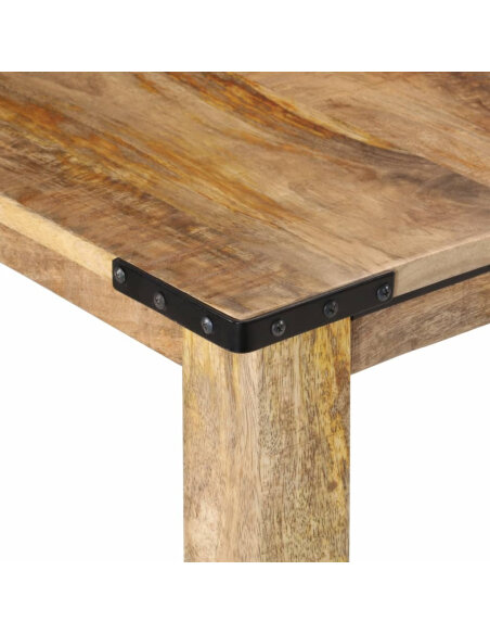 Table à manger style Industriel / Bohème en bois de manguier massif 160x80x75 cm {attributes} Table à manger style Industriel / Bohème en bois de manguier massif 160x80x75 cm {attributes}